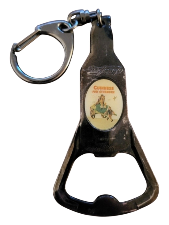 Guinness Other - Vintage Guinness Beer Bottle Opener Keychain Horse Cart